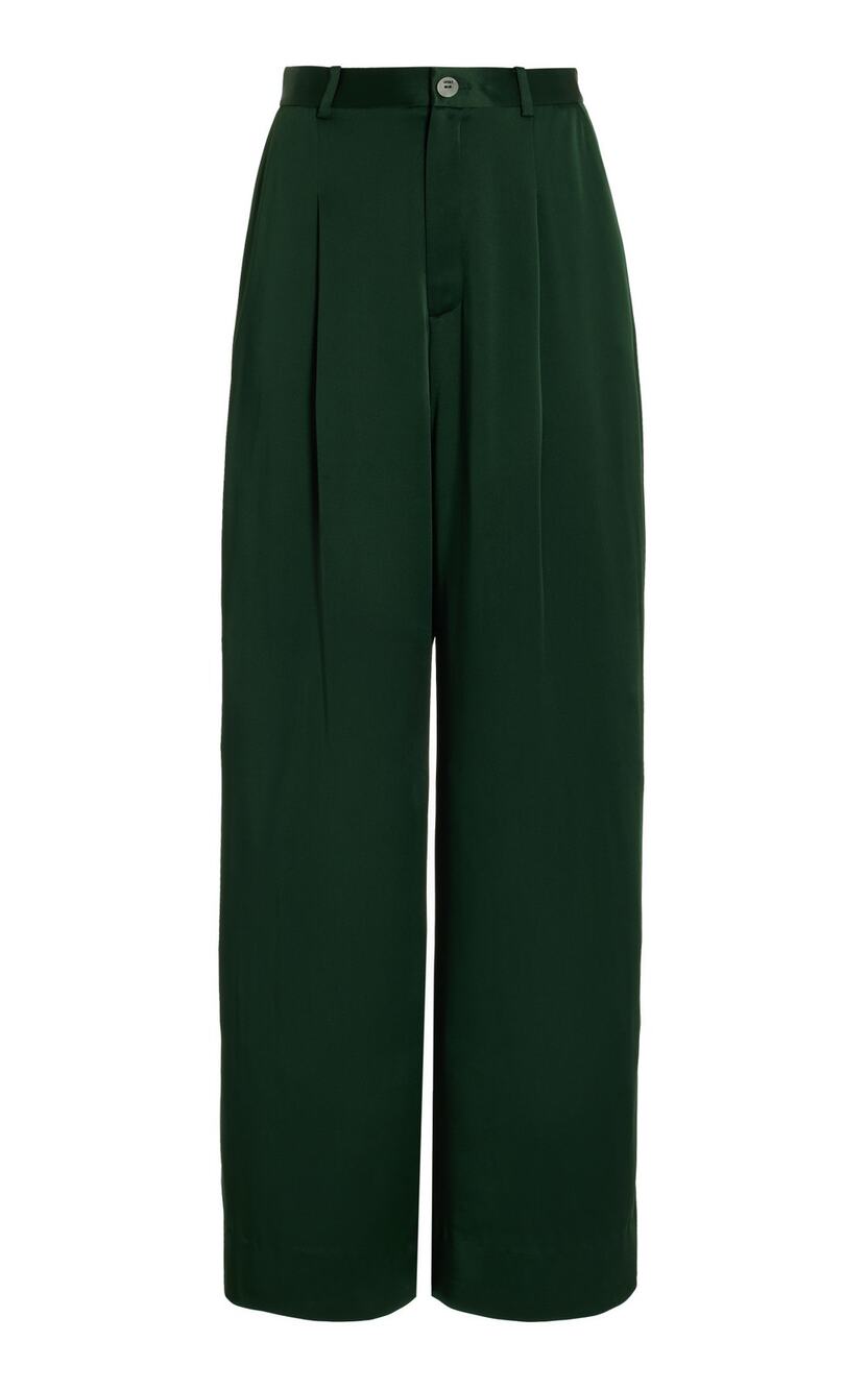Lapointe Satin Green Wide Leg Pants Size 0 US